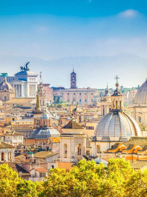View over Rome and the Victor Emmanuel II National Monument