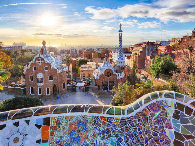 Park Guell in Barcelona, Spain