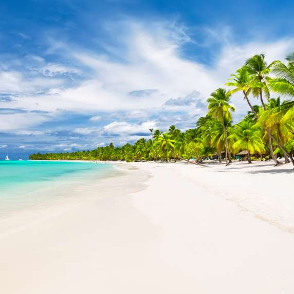 Beautiful sandy beach in the Caribbean