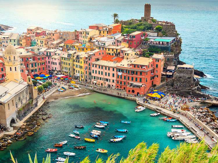 Cinque Terre village on the Italian Riviera coastline