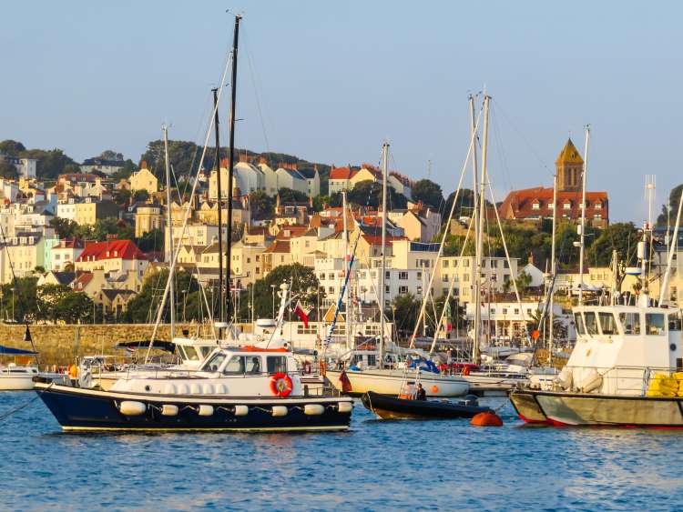 Boats in Guernsey Harbour