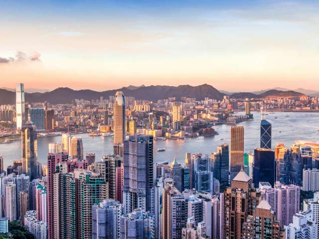 Victoria Harbour and Victoria Peak, Hong Kong