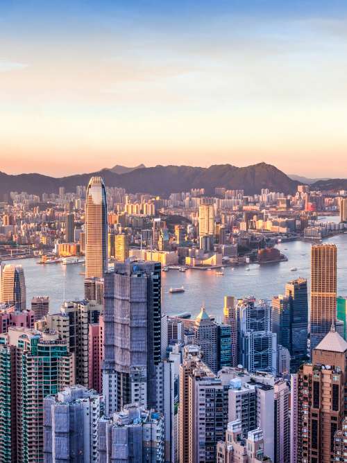 Victoria Harbour and Victoria Peak, Hong Kong
