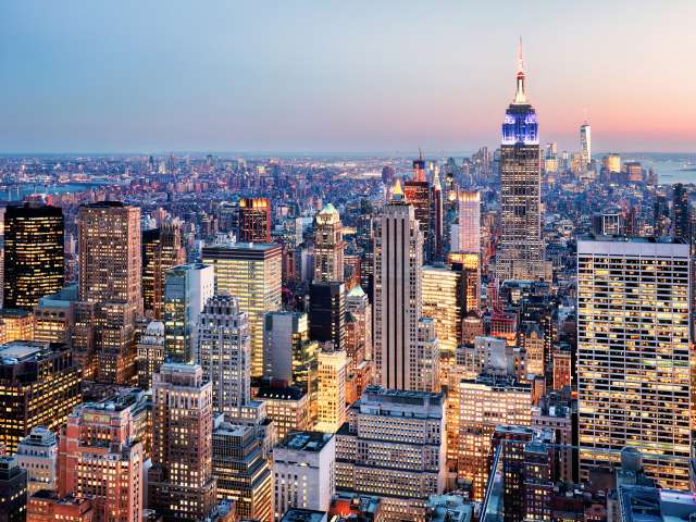 Manhattan skyline in New York