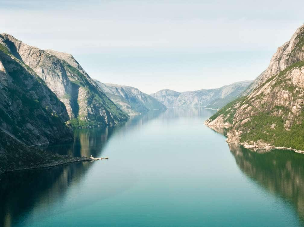 Lysefjord in the port of Stavanger, Norway