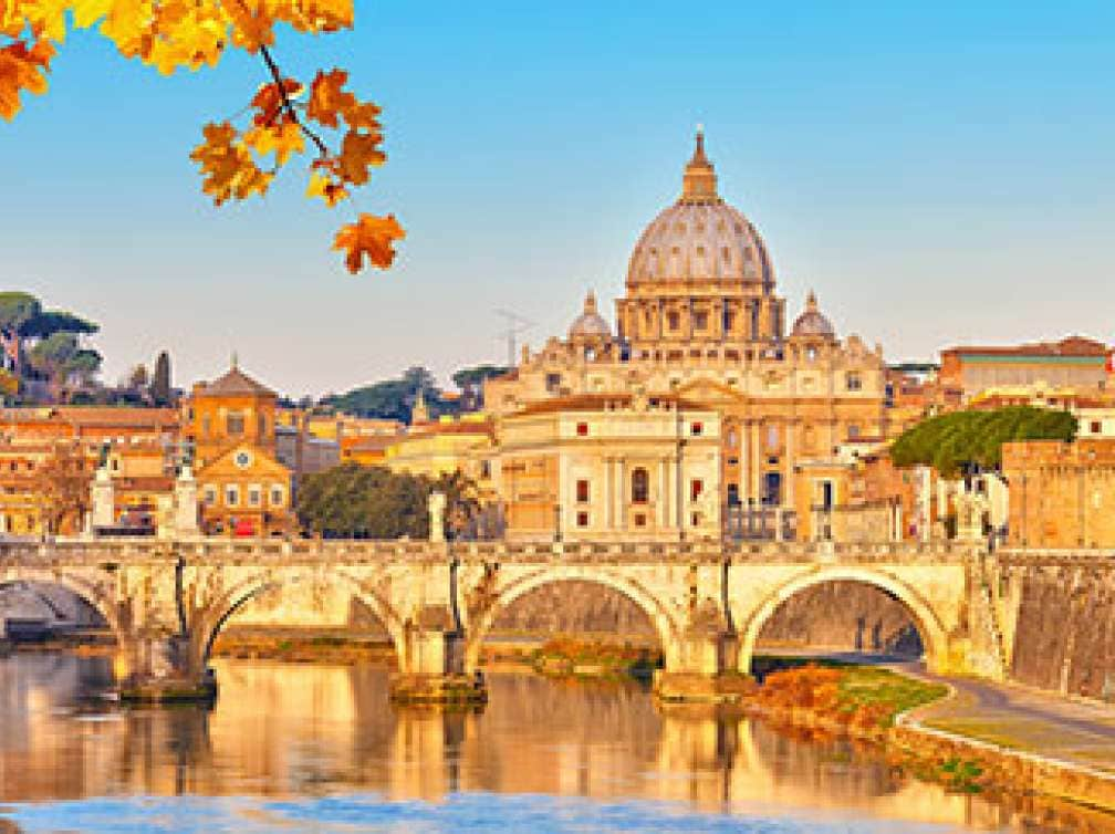 View of Rome from bridge