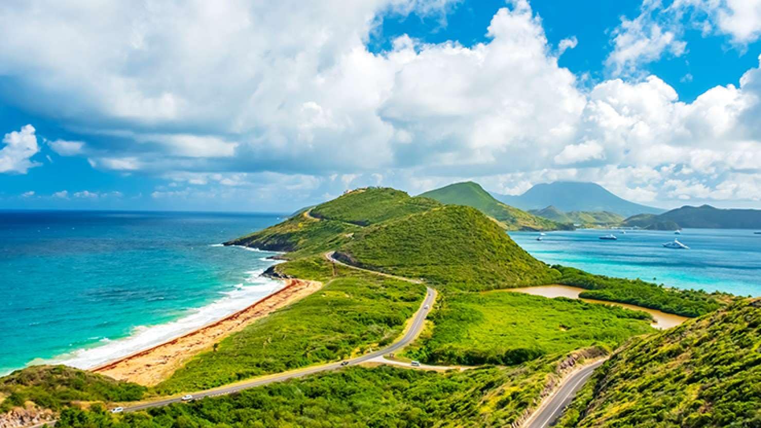 Sit Timothy's Hill, where the Atlantic ocean meets the Caribbean sea