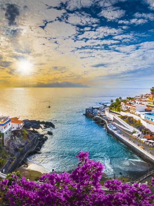 Sunrise over the coast of Tenerife, Canary Islands