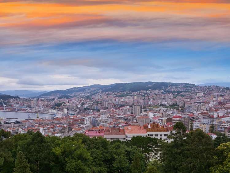 Aerial view of Vigo