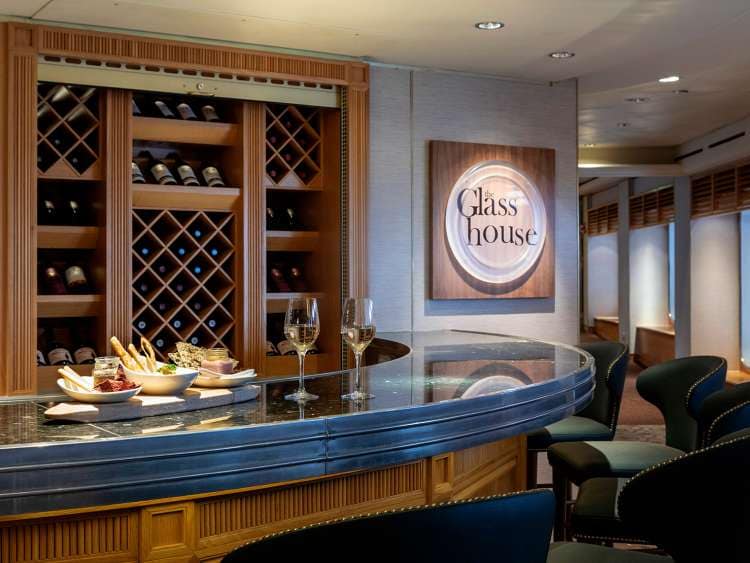 The Glass House bar on board P&O Cruises ship Aurora