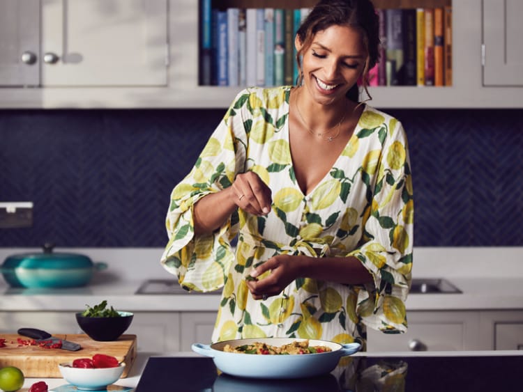 Food Hero Shivi cooking in kitchen