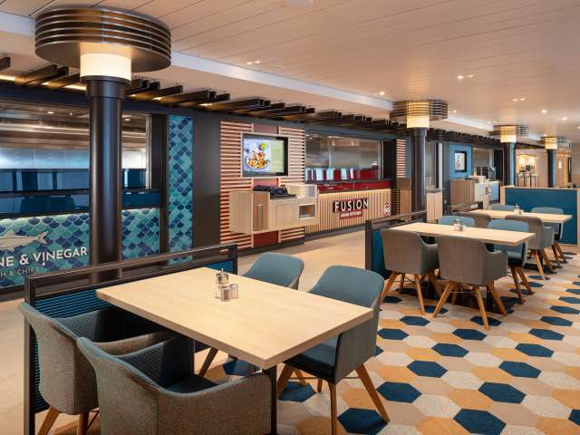The Quays restaurant on board P&O Cruises ship Iona
