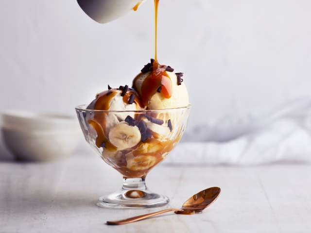 Sundae served at Snowflake on board P&O Cruises ships