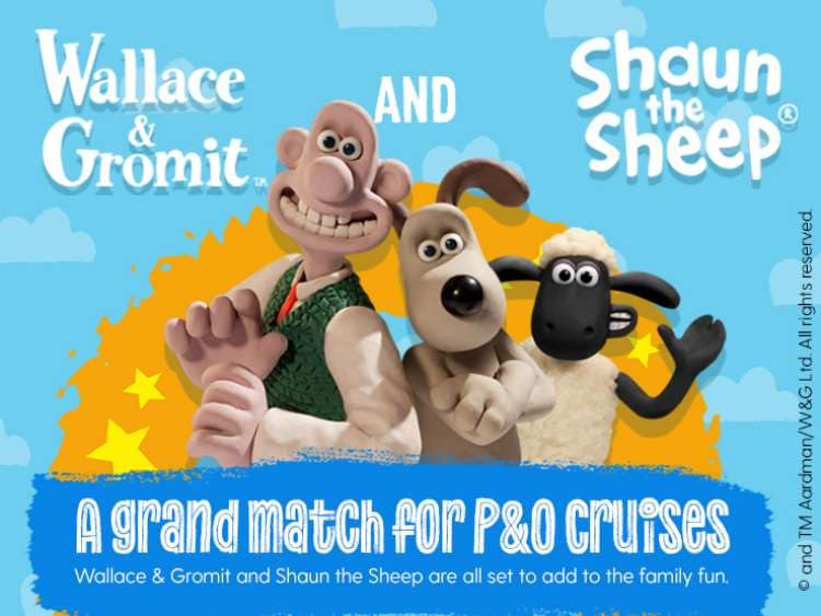Wallace and Gromit and Shaun the Sheep on board P&O Cruises ships
