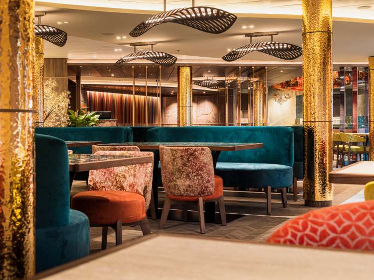 Interiors of Arvia, P&O Cruises new ship.
Green & Co feat. Mizuhana restaurant.
Client: P&O Cruises
Picture date: Wednesday December 21, 2022.
Photograph by Christopher Ison ©
07544044177
chris@christopherison.com
www.christopherison.com
IMPORTANT NOTE REGARDING IMAGE LICENCING FOR THIS PHOTOGRAPH: This image is supplied to the client under the terms previously agreed. No sales are permitted unless expressly agreed in writing by the photographer. Sharing with third parties is prohibited without the written permission of the photographer.