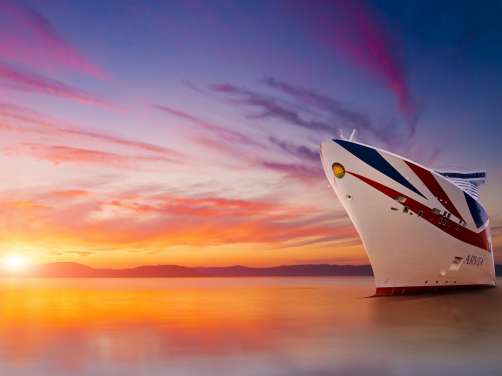 P&O Cruises ship Arvia from port bow