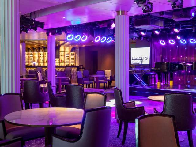 Limelight club seating, stage and bar