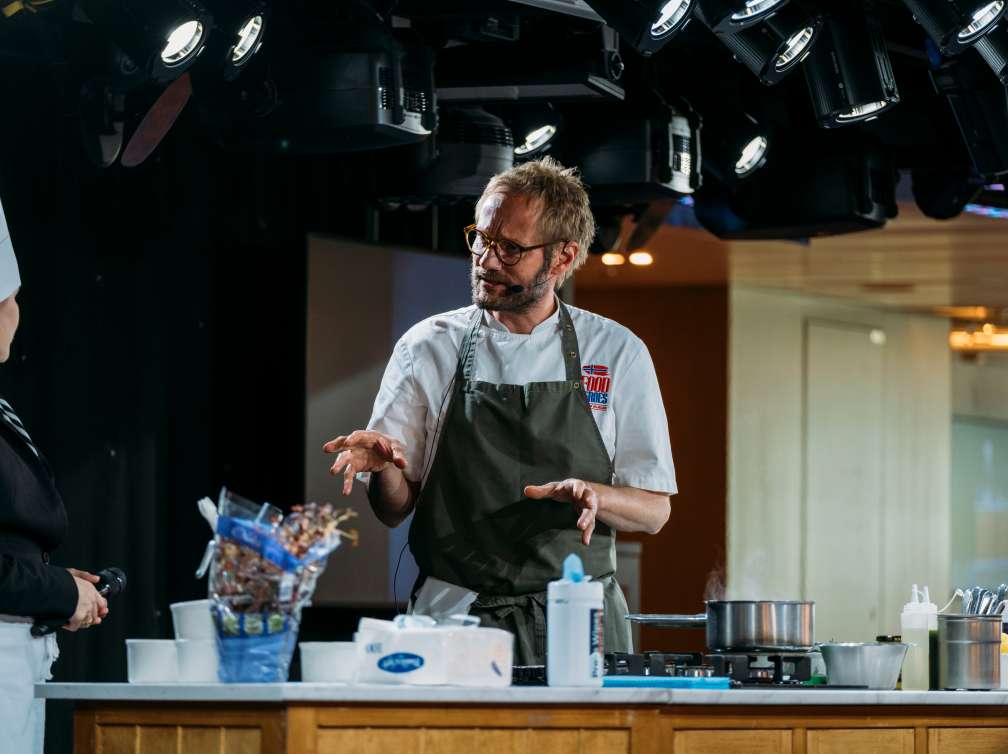 Kjartan Skjelde, Norwegian P&O Food hero and Chef on board Iona, whilst on a Norwegian Ffjord cruise.