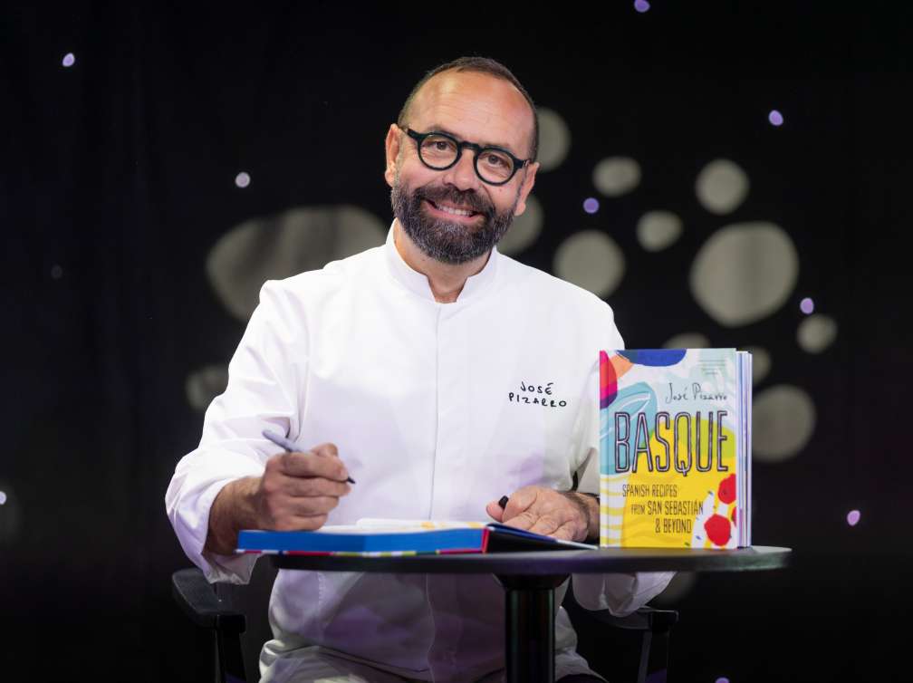 Food Hero Jose Pizarro book signing on board Arvia during press trip K318.
Client: P&O Cruises.
Picture date: Thursday September 7, 2023.
Photograph by Christopher Ison ©
07544044177
chris@christopherison.com
www.christopherison.com
IMPORTANT NOTE REGARDING IMAGE LICENCING FOR THIS PHOTOGRAPH: This image is supplied to the client under the terms previously agree. No sales are permitted unless expressly agreed in writing by the photographer. Image licence is for below the line only. No out of home use without acquiring an extended image licence.