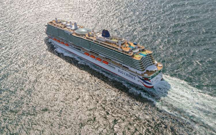 P&O Cruises ship Iona sailing at sea