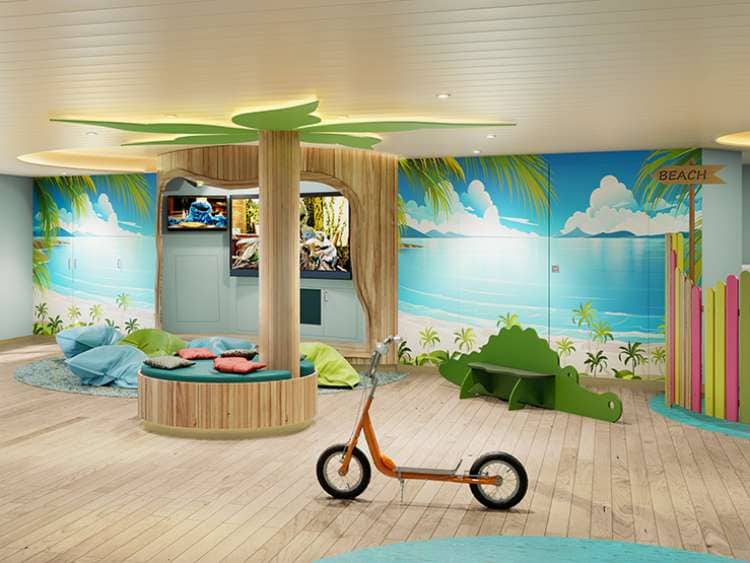 Surfers Children's Club Room on for children aged 5-8 years old on P&O Cruises Ship, Iona