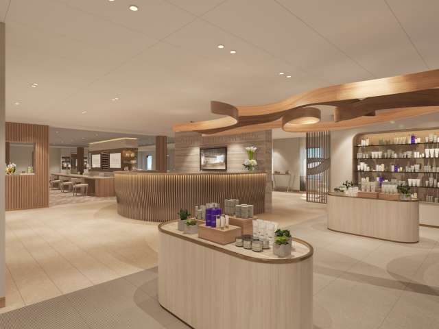 Our beautiful spa reception area onboard Iona