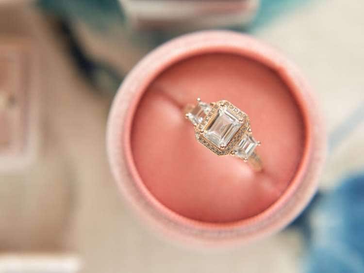 A beautiful ring within its ring box