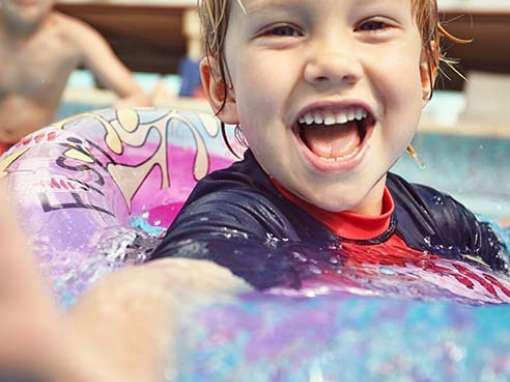 Child in pool