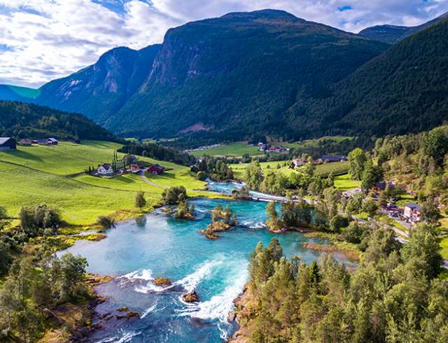 Sky view of breath-taking Norway