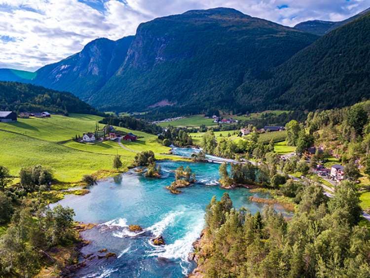 Sky view of breath-taking Norway