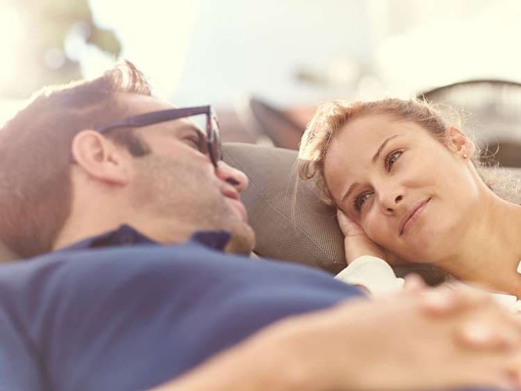Couple relaxing together