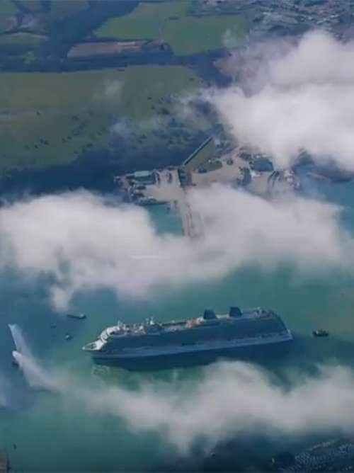 P&O Cruise ship sailing out of Southampton