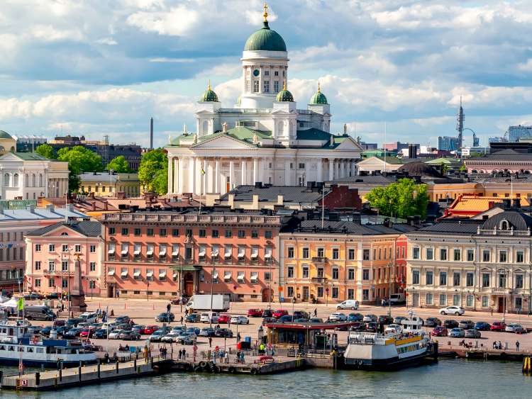 Little harbour in Helsinki