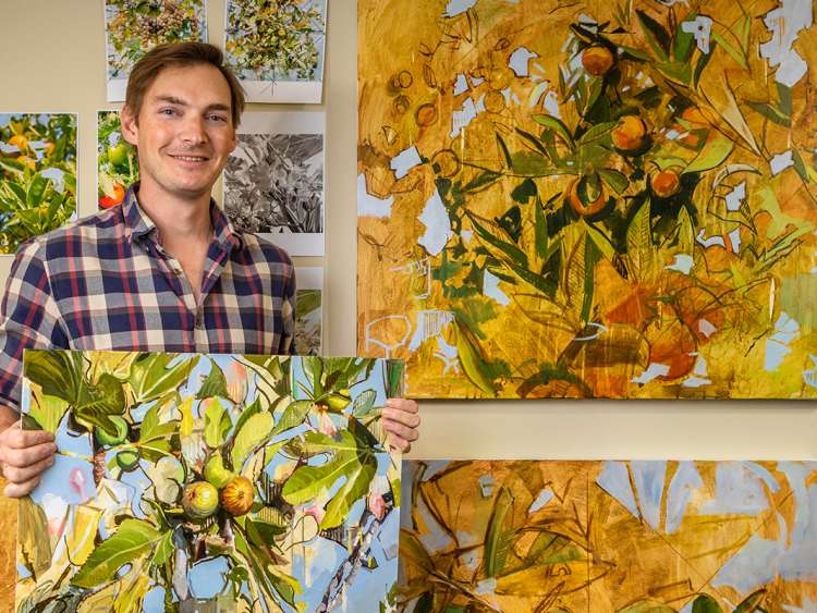 Artist Johnny Morant pictured in his London Studio. P&O Cruises has commissioned four pieces of work from him for one of the restaurants on Iona.
Picture date: Monday October 29, 2018.
Photograph by Christopher Ison Â©
07544044177
chris@christopherison.com
www.christopherison.com