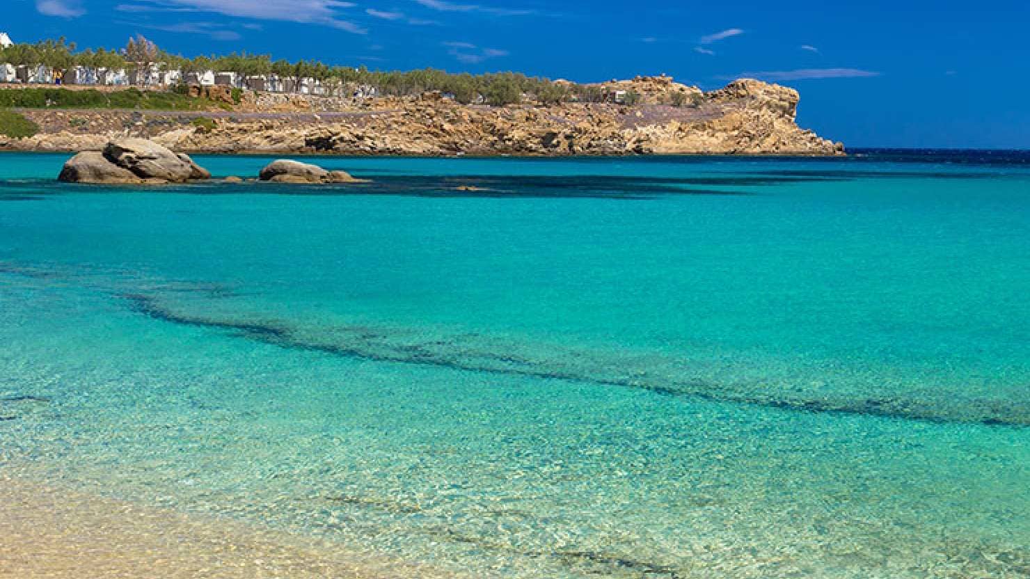 Beach in Mykonos, Greece
