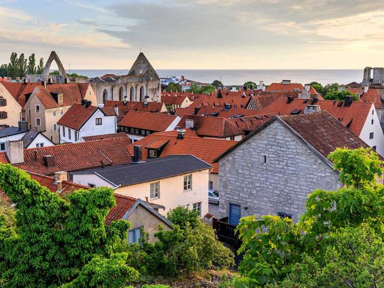Buildings in Visby, Sweden