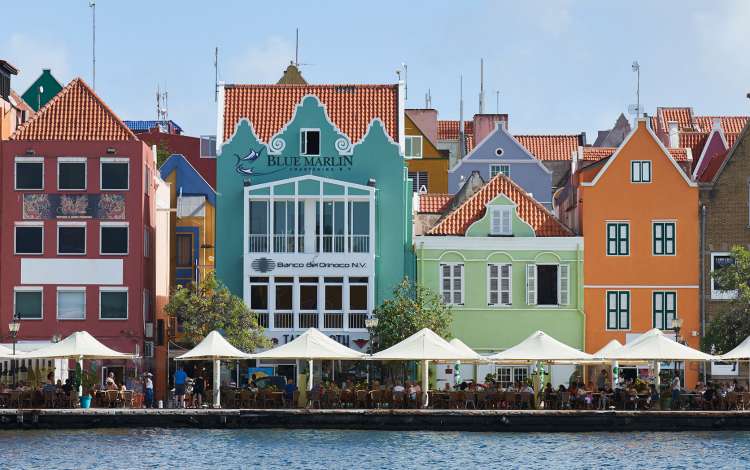 Historic Area of Willemstad Harbour in Curacao