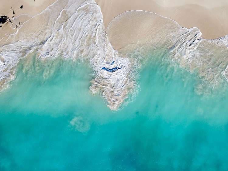 Aerial view of beach