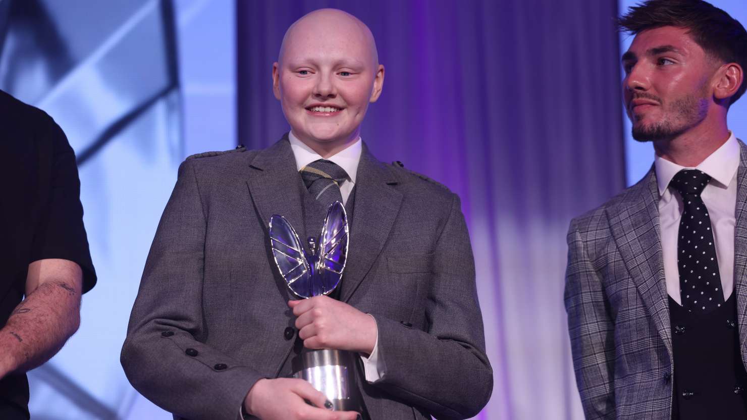 GLASGOW SCOTLAND - Pride of Scotland Awards 2025 at the Hilton Hotel Glasgow.

Georgie Hyslop

Billy Gilmour 

TEENAGER OF COURAGE

Inspirational cancer patient has channelled her energy
into helping others and raised an incredible £51,000
despite her condition