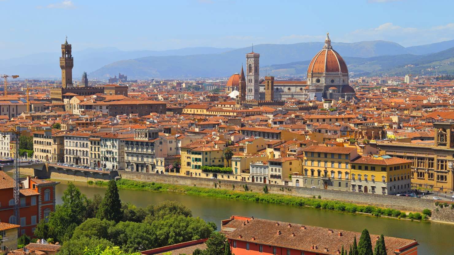 Beautiful view of Florence from Piazzale Michelangelo, Florence, Italy.