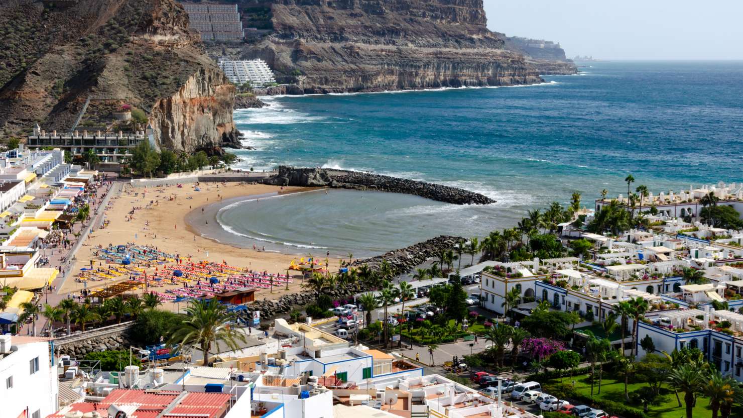 The beautiful town of Mogan and Marina on Gran Canaria