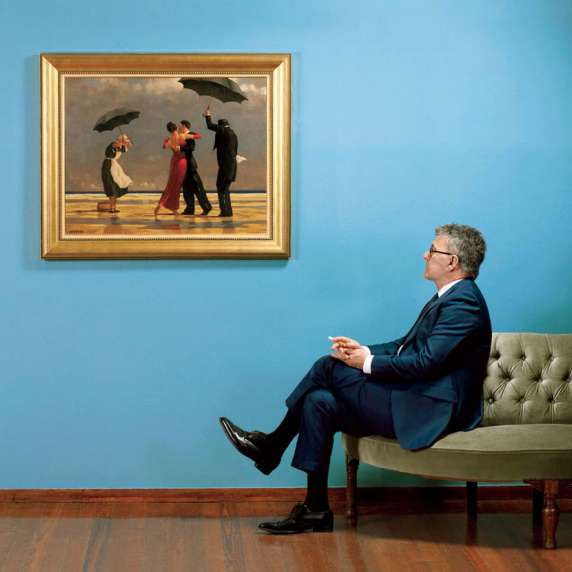 Jack Vettriano painting in the Whitewall Galleries Art Gallery