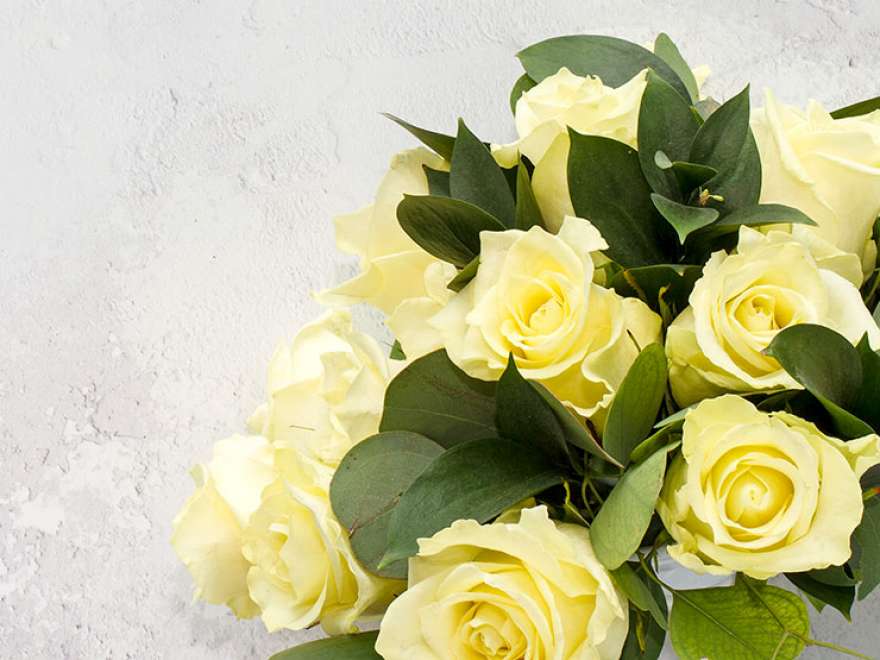 Bouquet of white roses