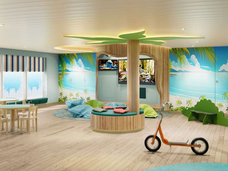 Kids club Surfers on board P&O Cruises ship Iona