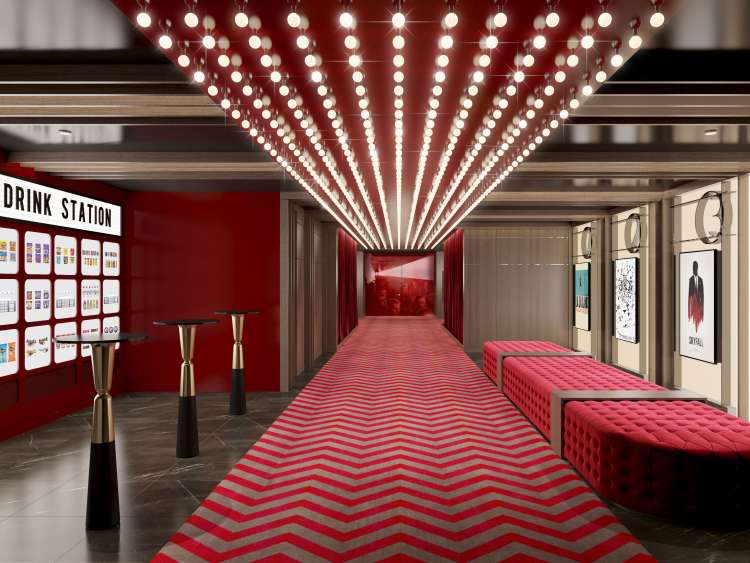 Ocean studios cinema on board P&O Cruises ship Iona