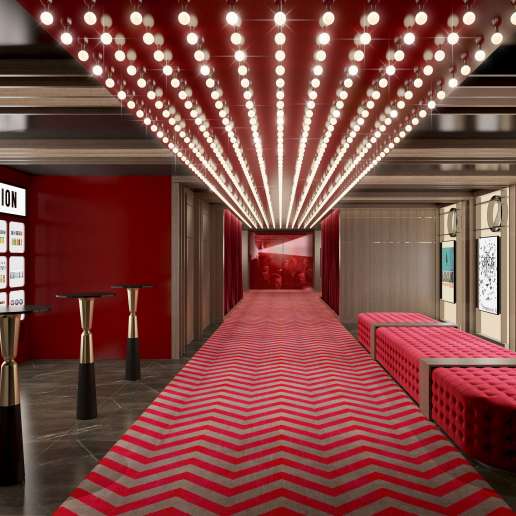 Ocean studios cinema on board P&O Cruises ship Iona