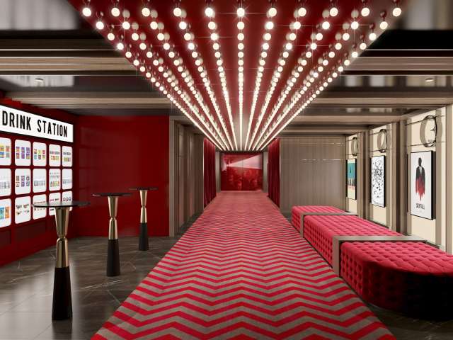 Ocean studios cinema on board P&O Cruises ship Iona