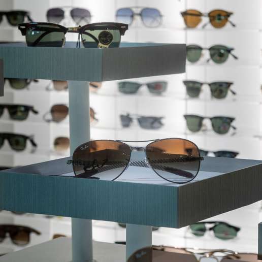 Shop on board selling sunglasses