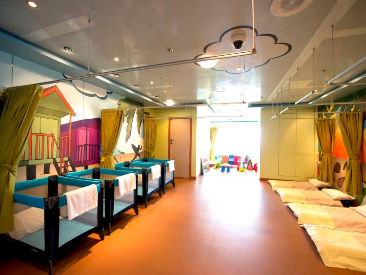 Night nursery room on P&O Cruises ship