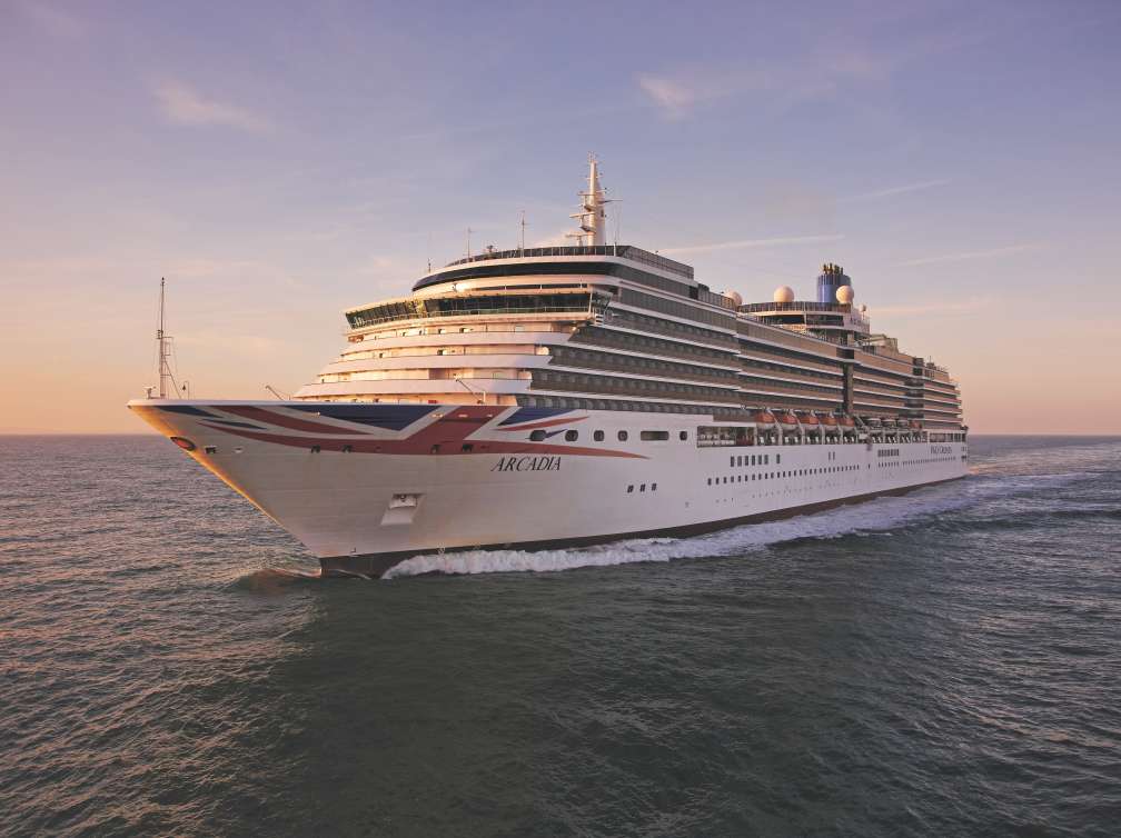 P&O Cruises Ship, Arcadia, at sea. Arcadia is an Adult Only Cruise Ship